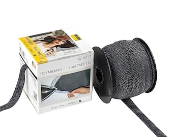 Black Fusible Bias Tape 12mm, Vilene Vlieseline Formband T12
