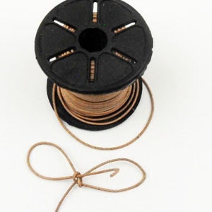 1mm or 2mm Natural Round Leather Cord, Various Lengths,  Thong for Jewellery, Crafts and Lacing