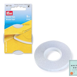 Prym Wonder Tape Double Sided Dissolvable Stay Tape Alternative to Pins, Temporary Adhesive for Sewing