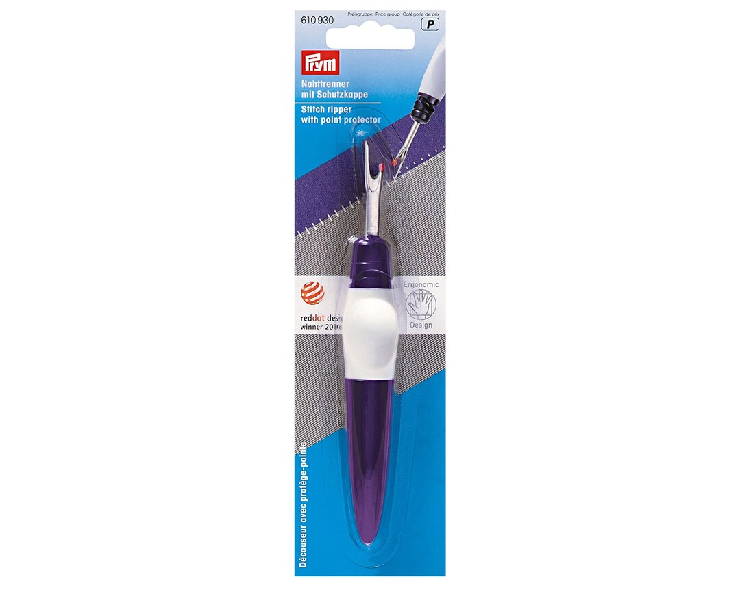 Prym Ergonomic Large Seam Ripper, Comfort Hold Stitch Ripper, 13.5cm ...