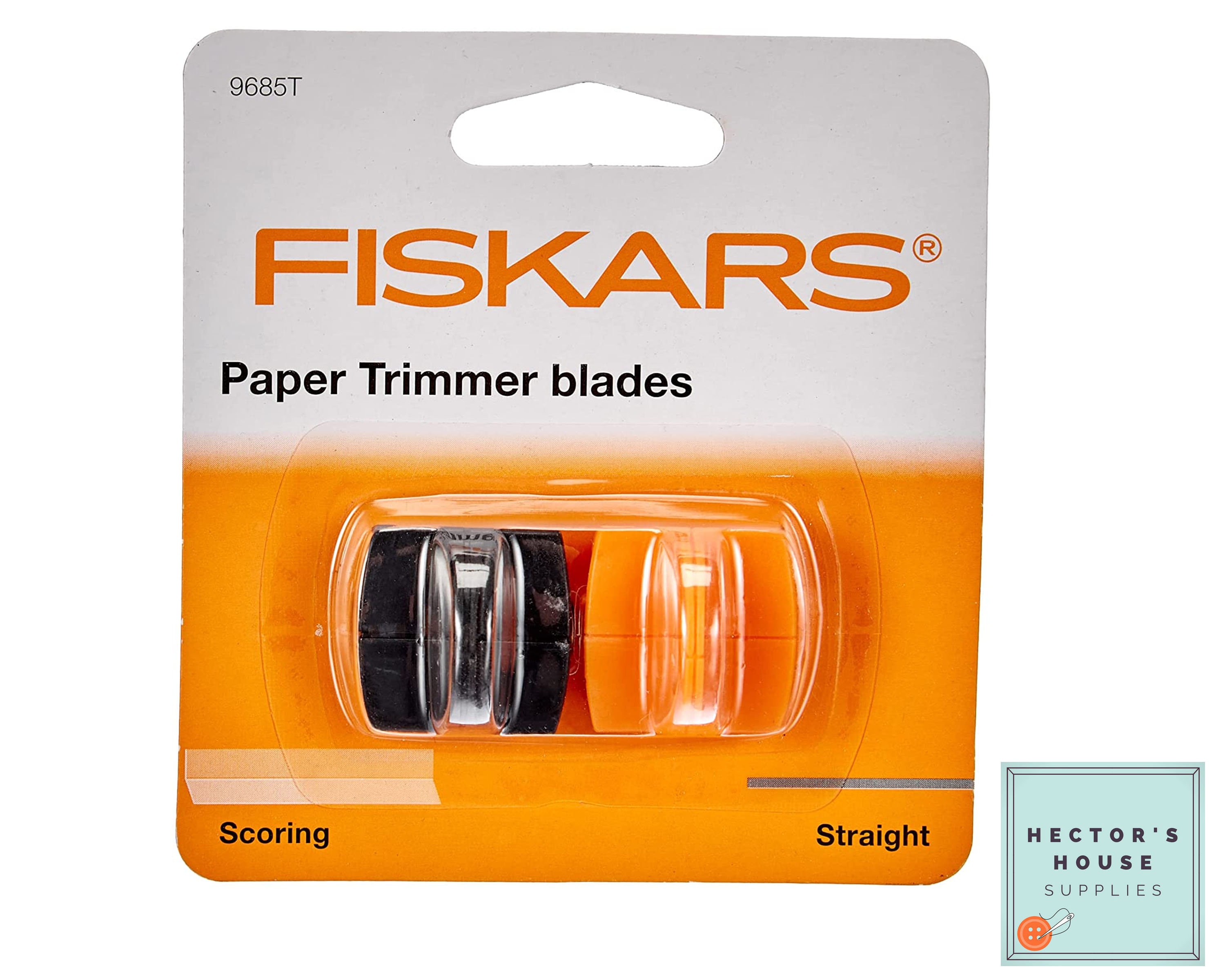 Fiskars Paper Trimmer Blades, Straight Cut, Scoring, 9685T, Refill Blades