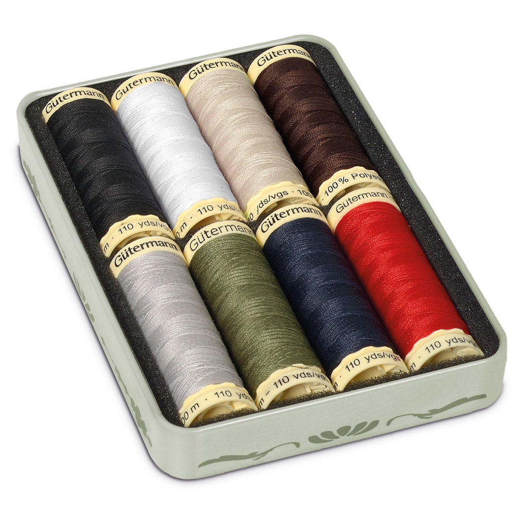 Thread Tin Thread Gift Set, Vintage Nostalgic Pastels in Tin, Gutermann Sew All ...
