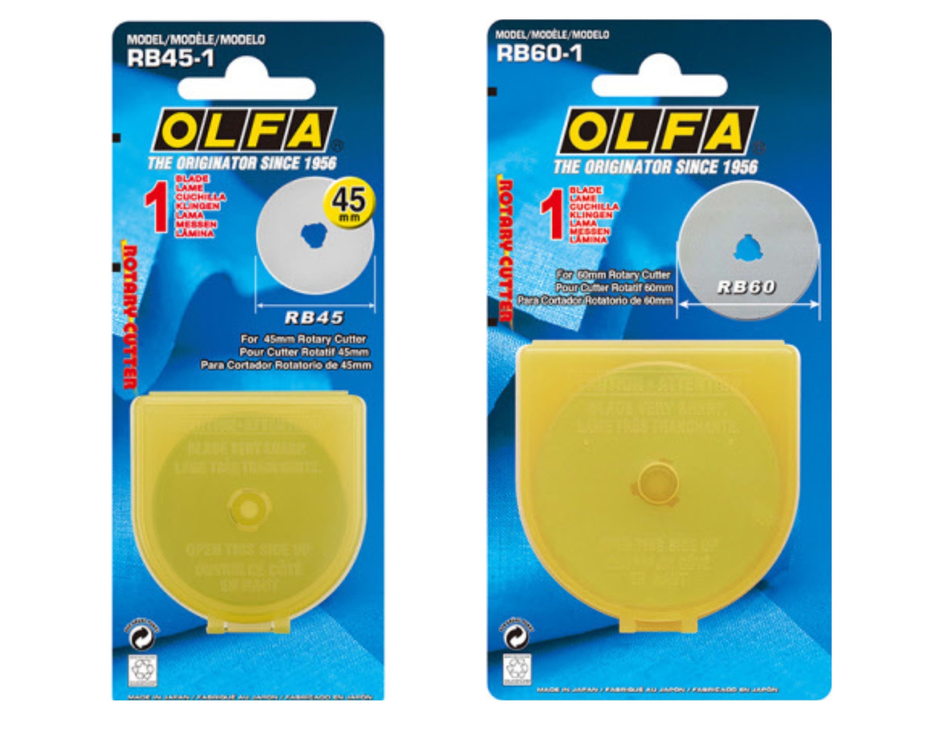 OLFA Rotary Cutter Circular Spare Blades Select from RB18 RB28 RB45 RB60  PIB45
