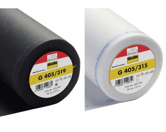 Vlieseline Ultrasoft Medium Weight 315/319/G405 Interfacing - White or Black Various Lengths Available White Mediumweight Interfacing