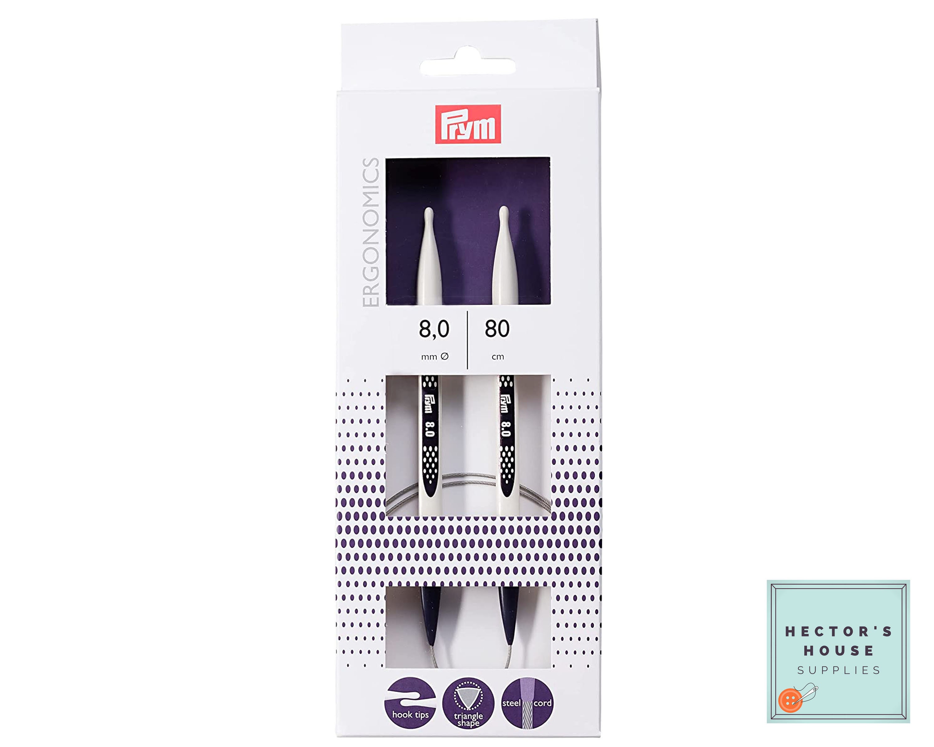  Prym Crochet Hook for Wool Ergonomics 3.50-6.00 mm x 1 Set,  Multi, One Size