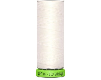 Fil blanc nuptiale 100 % recyclé à coudre, tout polyester rPET Eco Gutermann fil