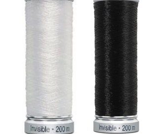 Gutermann Invisible Thread for Sewing, 200 Metres for Invisible Hems, Invisible Closing and Backstitching