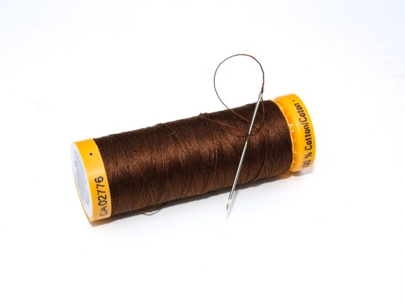 Brown Cotton Sewing Thread, Gutermann 100m Reel 1523, Hand or