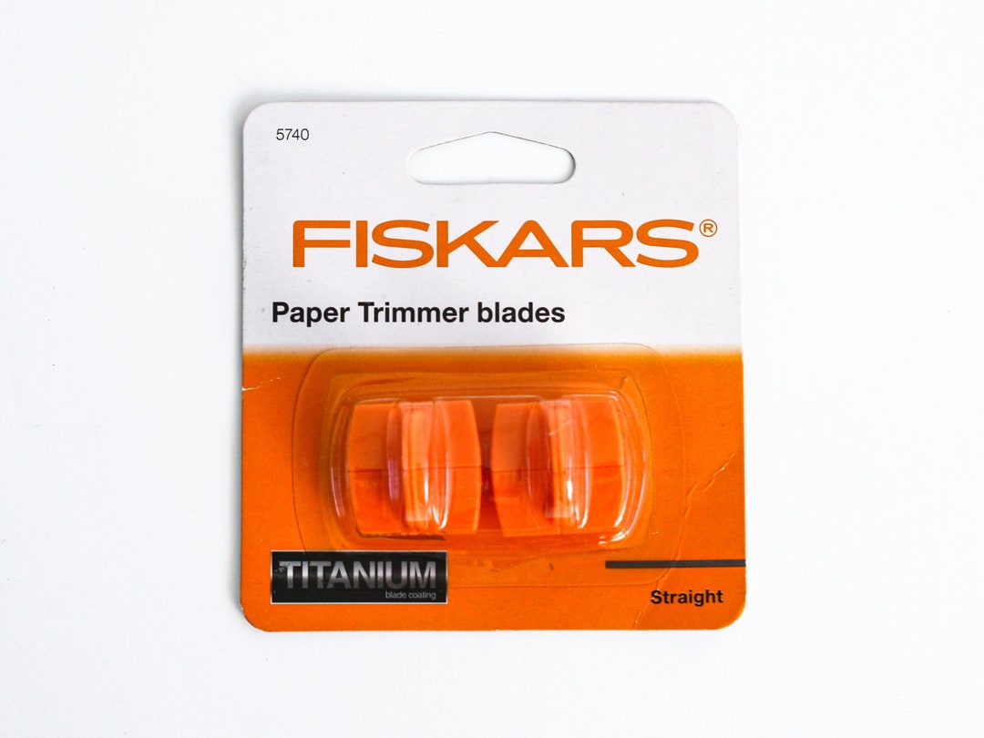 Fiskars Paper Trimmer Blades Triple Track Titanium Straight