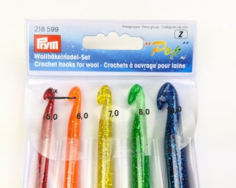 Prym Crochet Hooks for Wool Set Soft Handle, One Size, Multicolor