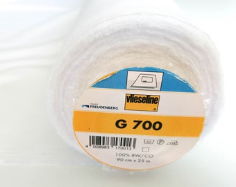 White Woven Cotton Interfacing, G700 Vlieseline, Various Lengths, Stabilises without Stiffening, Vilene for Bags and Purses