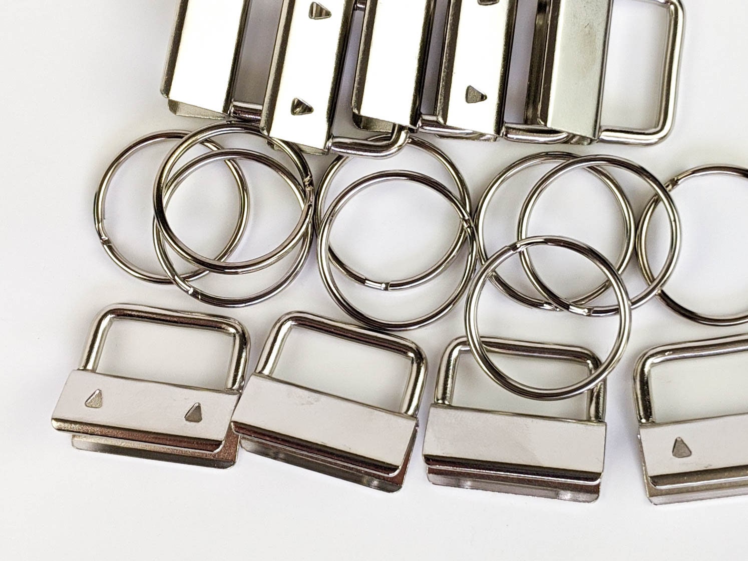 Metal key fob hotsell clamps and rings