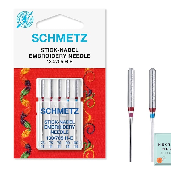 Embroidery Sewing Machine Needles Assorted,  Schmetz Larger Needle Eye for Thicker Yarns