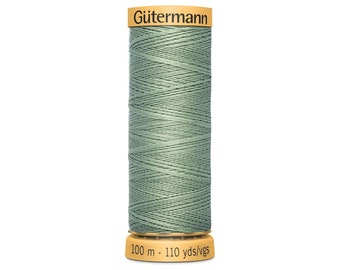 Green Cotton Thread, Gutermann Thread, 100m Reel, 8816, Sewing Machine Threads, 100% Cotton
