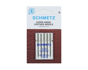 Leather Sewing Needles 120/19 – Heavy Duty Needle for Thick Leather, Suede & Crafts