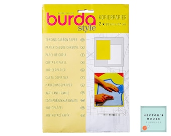 Burda Carbon Paper for Dressmakers', Tracing Paper for Sewing Patterns, Carbon Copy Paper, Yellow and White