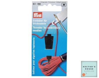 Prym Needle Threader for Embroidery Thread -  2 Different Size Hooks for Easy Insertion