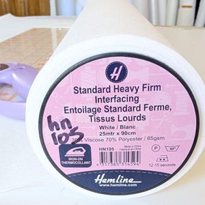 Heavy / Firm Bügeleinlage, Bügeleinlage Meterware vom 1/2 Meter HN105