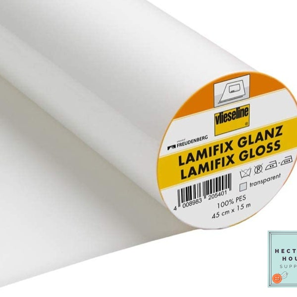 Lamifix Gloss for Laminating Fabrics, Iron on Waterproof Covering Vlieseline Vilene