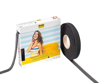 Black Fusible Jersey Tape - Various Lengths Lightweight Flexible Seam Tape Vlieseline T15, Bias Cut