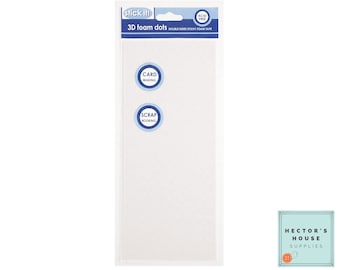 Adhesive Dots, Stick it! Foam Adhesive Double Sided 1cm Circle Dots - 2mm Thick, Acid Free