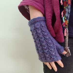 Fingerless Mitts Knitting PDF Pattern - instant download