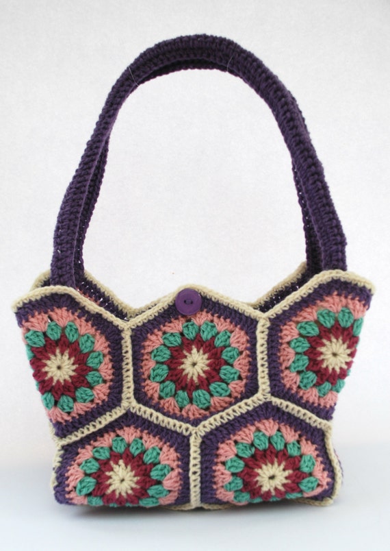 crochet hexagon bag