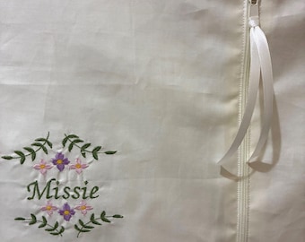 Borsa porta abiti personalizzata, porta abiti EXTRA LARGO color crema, protezione per abiti, porta abiti da sposa, borsa per scarpe