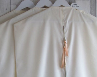 Gewandsack, Creme EXTRA WIDE Kleiderhalter, Kleiderschutz, Hochzeitskleid Träger, Schuh Tasche