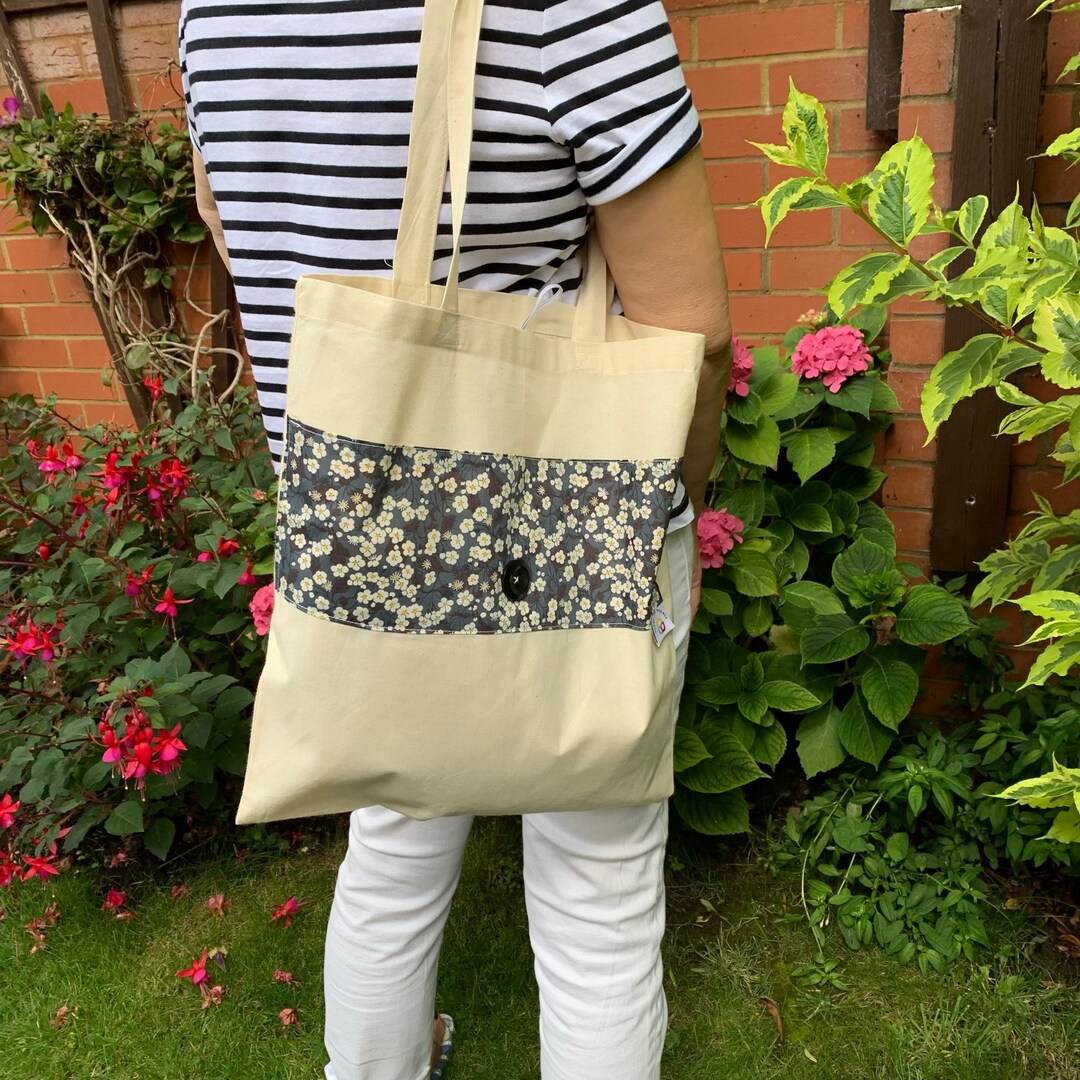 Liberty Tote Bag Foldaway Cotton Bag Fold-up Bag Cotton - Etsy