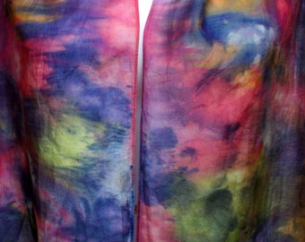 Hand Painted Silk Scarf - Etsy