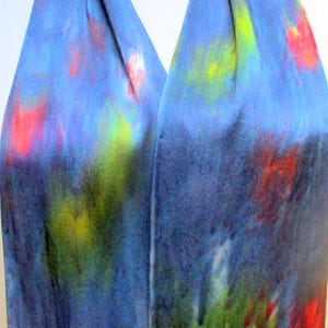 Hand Painted Silk Skinny Scarf: Wearable Art Accessory