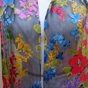 Silk Scarf-Hand Painted- silk Accessory- Unique Gift-Cut silk-Hand Made in NY Hudson Valley