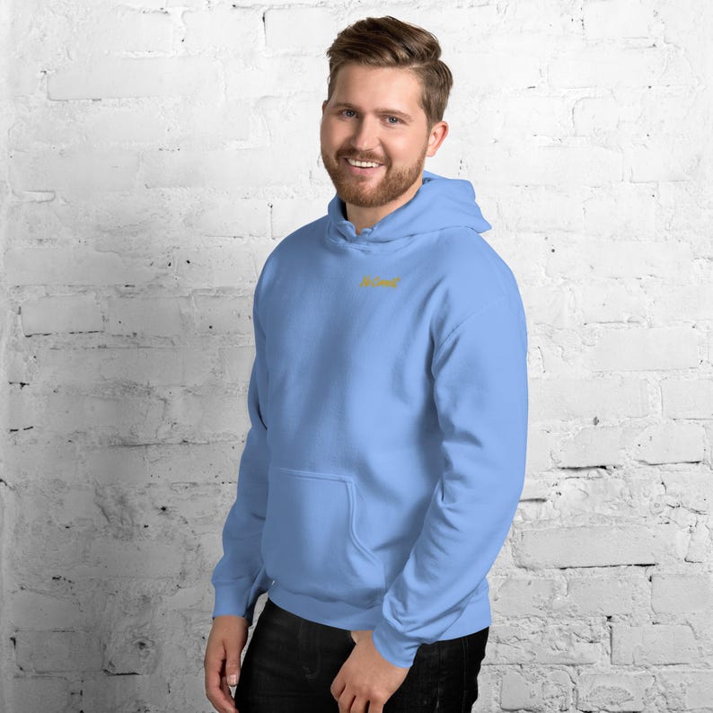 Bluza z kapturem z abstrakcyjnym motywem lwa z przodu, minimalistyczny nadruk z dużym kotem na plecach, złota metka z graffiti na piersi, bluza unisex – brak komentarza zdjęcie 11
