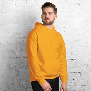 Bluza z kapturem z abstrakcyjnym motywem lwa z przodu, minimalistyczny nadruk z dużym kotem na plecach, złota metka z graffiti na piersi, bluza unisex – brak komentarza zdjęcie 18