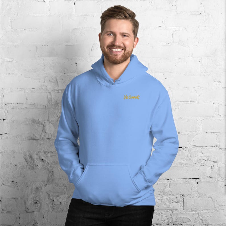 Bluza z kapturem z abstrakcyjnym motywem lwa z przodu, minimalistyczny nadruk z dużym kotem na plecach, złota metka z graffiti na piersi, bluza unisex – brak komentarza zdjęcie 9