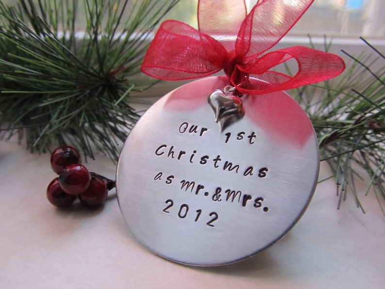 Our First Christmas Ornament Personalized Ornament Couples Etsy