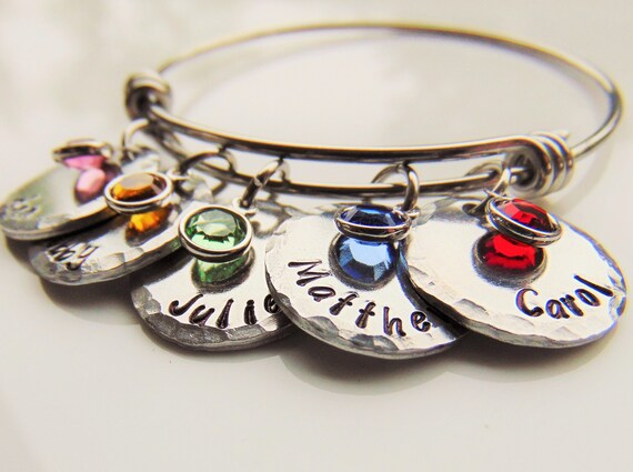 Mothers Bracelet, Personalized Bracelet, Expandable Bracelet, Childrens Names, Mothers Day Gift, New Baby Gift, Mother, Custom Jewelry