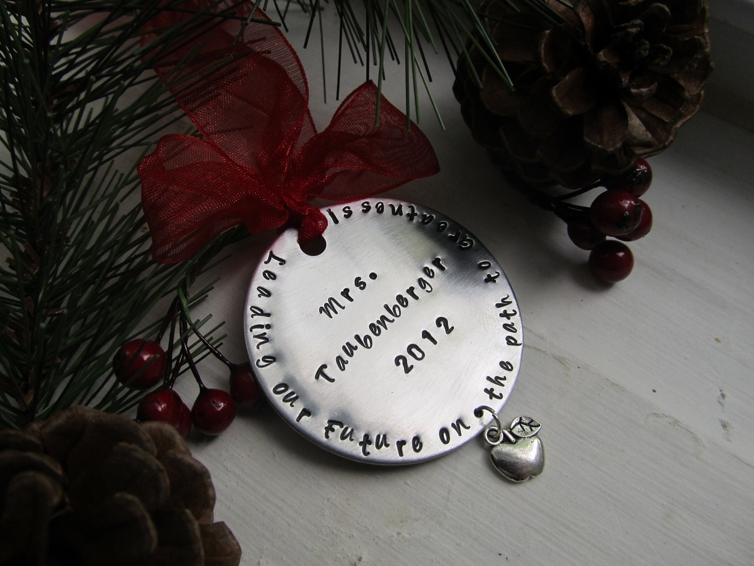 Teacher Christmas Ornament Personalized Ornament Custom Order | Etsy