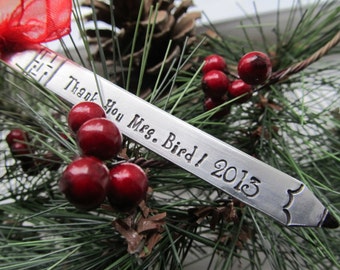 Personalized Teacher Ornament Hand Stamped Teacher Ornament Teacher Pencil Ornament Teacher Appreciation Gift
