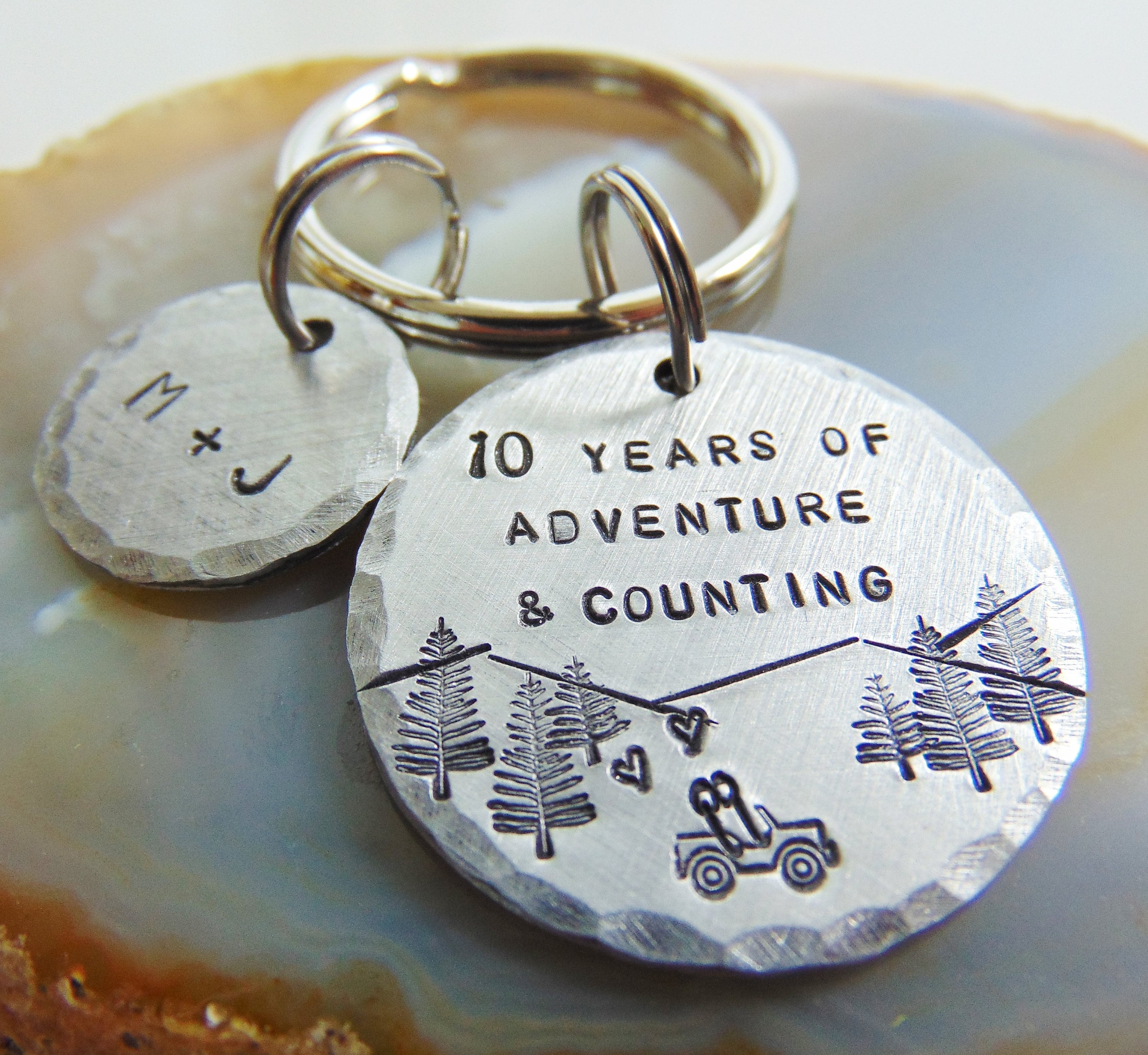 TIN Years /& Counting 10th Wedding Anniversary Gifts 10 KEYRING Keychain Husband