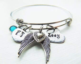 Infant Loss Memorial Bracelet, Mommy Bracelet, Angel Baby Bracelet, Mommy of an Angel Gift, Memorial Gift, Custom Bracelet, Personalized