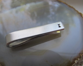 Personalized One Inch Skinny Tie Clip Aluminum Tie Clip Wedding Groomsman Gifts Gift for Him Skinny Tie Clip