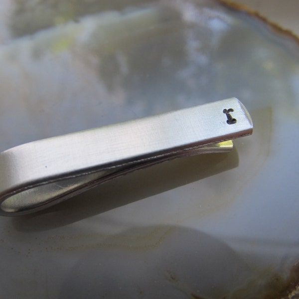 Personalized One Inch Skinny Tie Clip Aluminum Tie Clip Wedding Groomsman Gifts Gift for Him Skinny Tie Clip