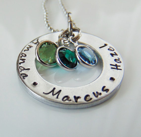 mothers day necklace with birthstones