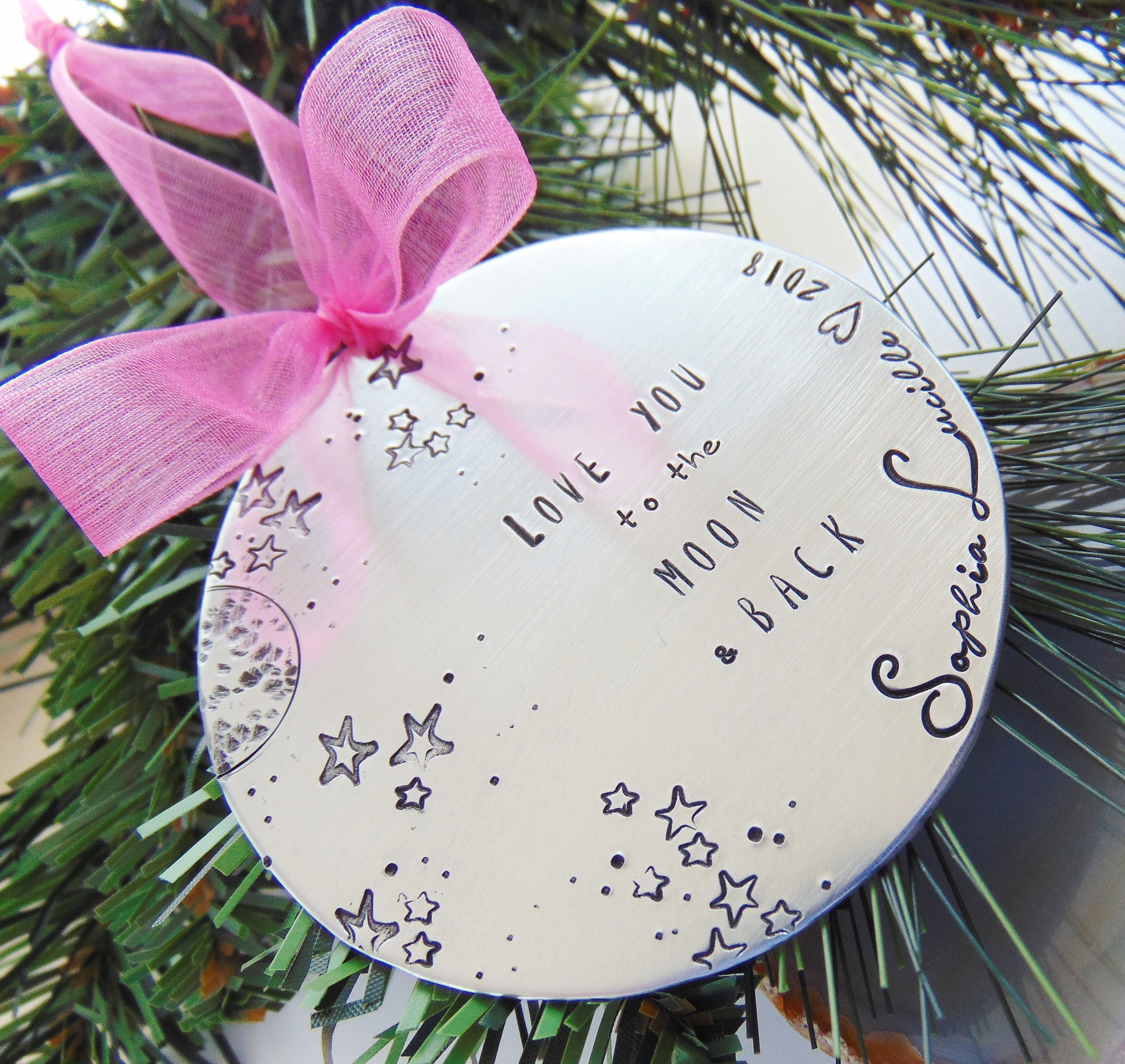 Personalized Ornament Christmas Ornament Love You to the Etsy