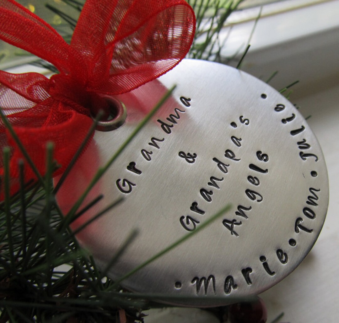 Personalized Christmas Ornament Grandma and Grandpa Ornament Custom ...