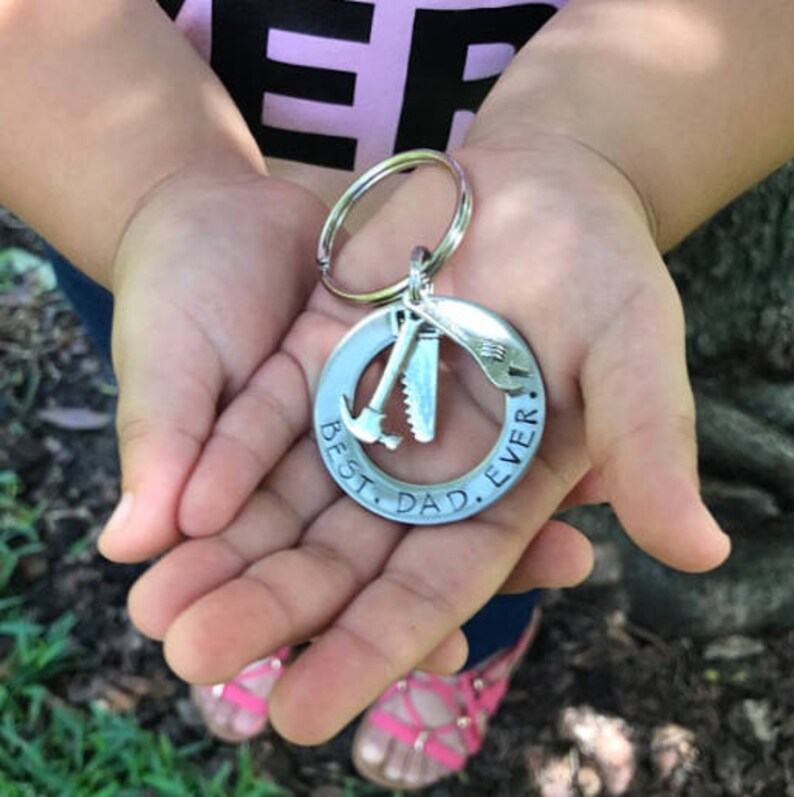 Dad Key Rings Metal Father's Day Gift, Personalized Father's Keychain, Tool Key Ring, Dad ...