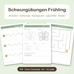Spring Tracing Exercises PDF | 40 Pages for Preschool and Kindergarten ...