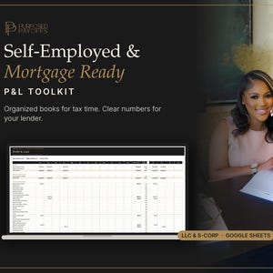 Winst- en verliesrekening spreadsheet voor kleine bedrijven | Winst- en verliessjabloon voor LLC's en S-corporaties | Kostenregistratie, kilometerregistratie | Excel, Google Sheets